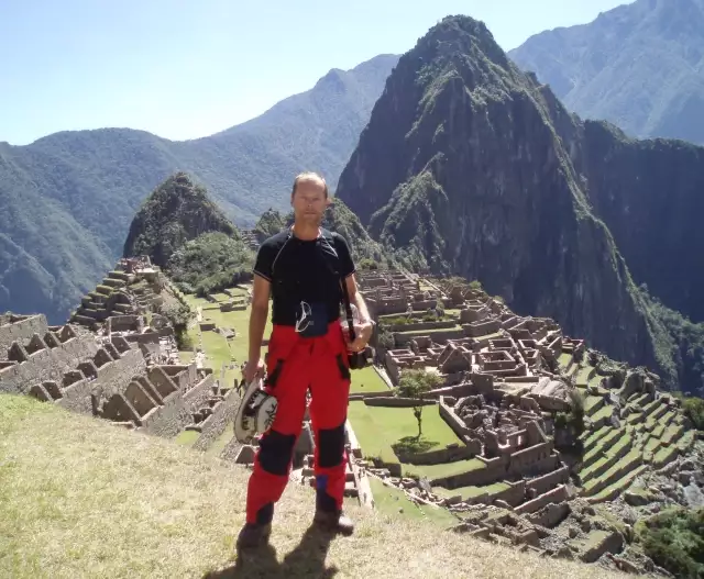 Luděk Charouzek na Machu Picchu v Peru.