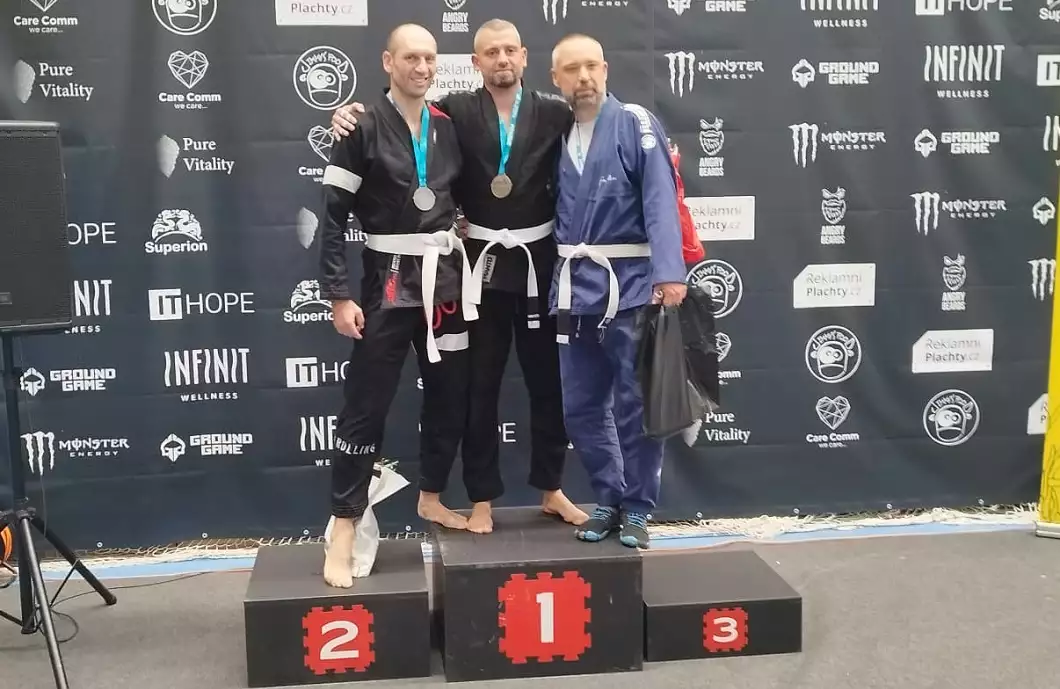 Petr Vaculín bral stříbro na turnaji v jiu-jitsu