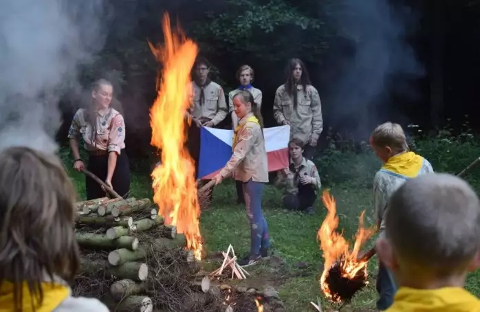 Malí skauti se vypravili tábořit k Jankovskému potoku