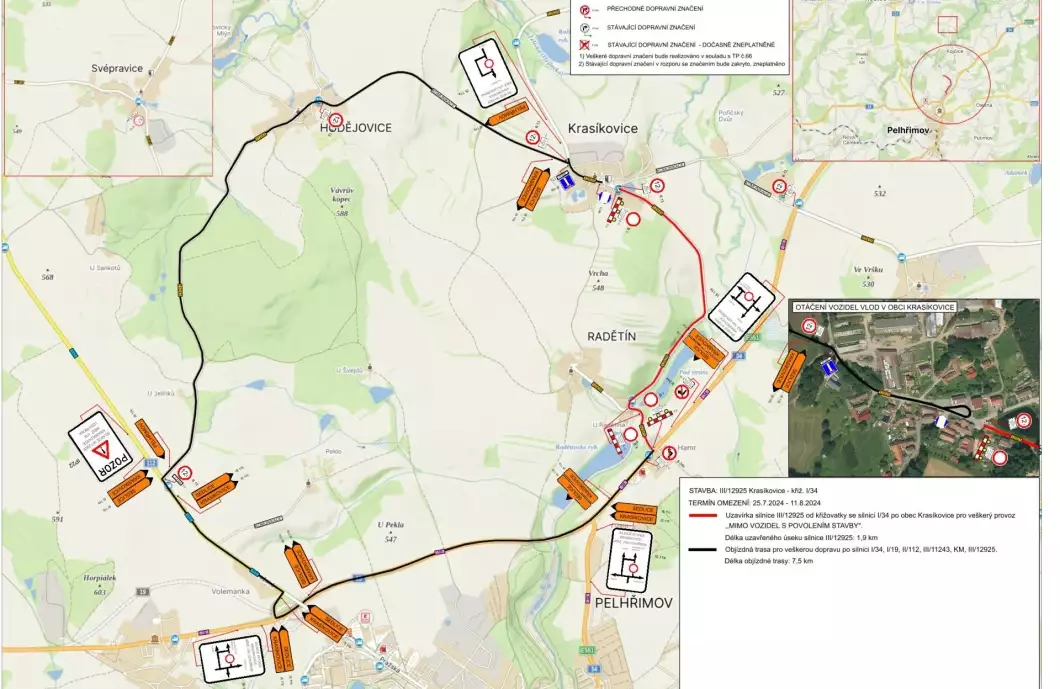 Mezi Krasíkovicemi a Radětínem bude uzavírka